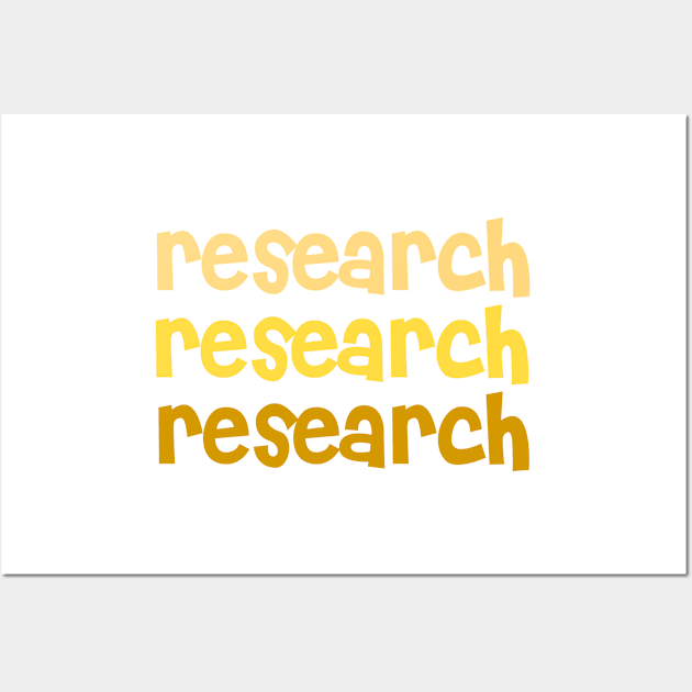 Research Lettering - Yellow Aesthetic - Occupational Therapy Wall Art by smileyfriend